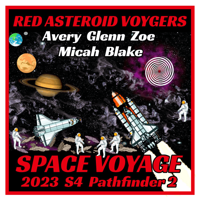 2023 Crew Mission Patch - Red Asteroid Voygers