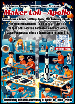 Space Voyage - Apollo 11 Maker Lab Poster