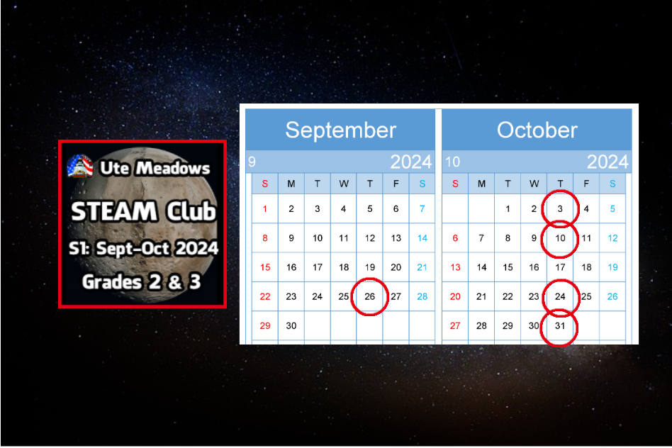 STEAM CLUB S1 Calendar