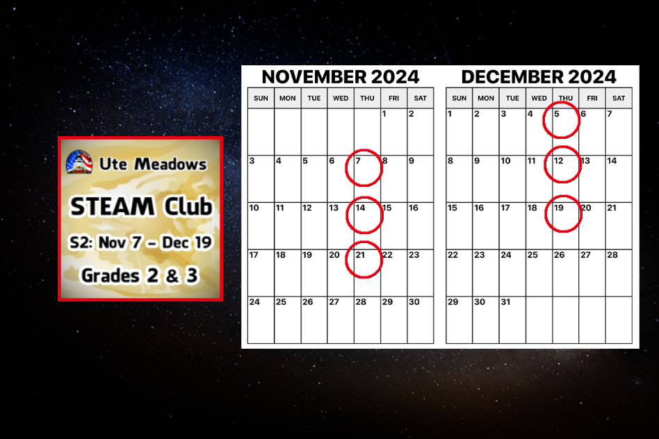 STEAM CLUB S2 Calendar